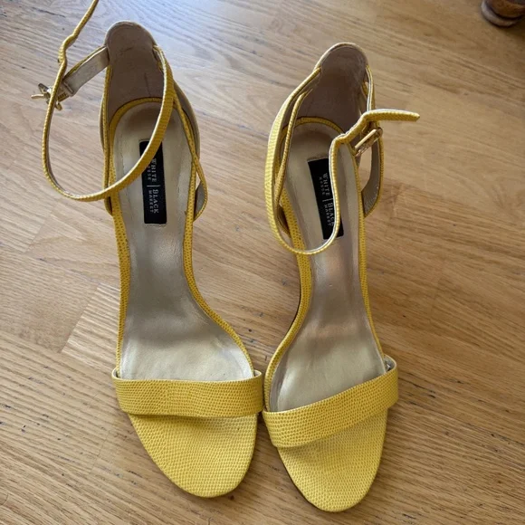 White House Black Market size 9 Yellow Heels - Picture 1 of 5